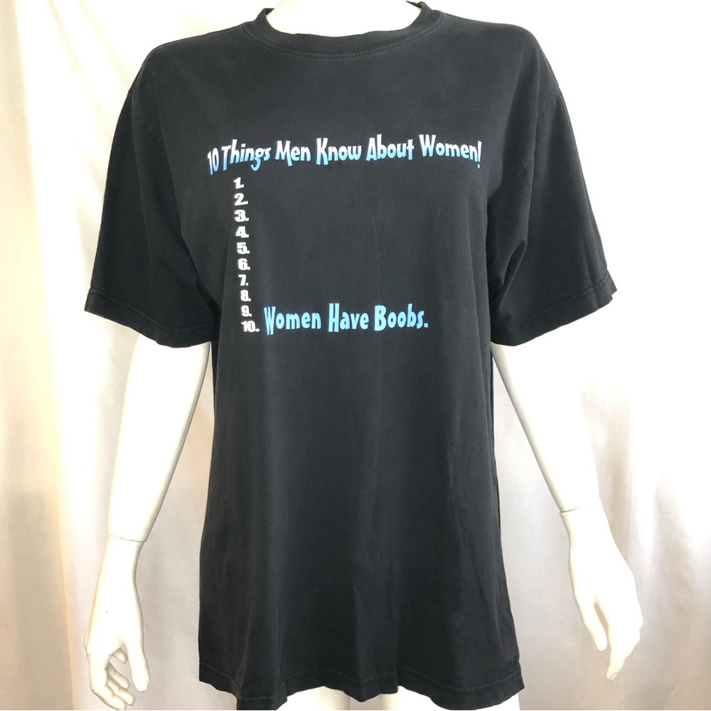 Funny 10 things men know about women black t shirt size medium